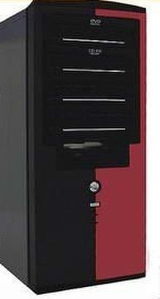 KME CX-6262 black/red Midi-Tower Black,Red computer case