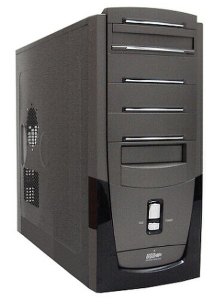 KME CX-5762 black & PZ-400W Midi-Tower 400W Black computer case
