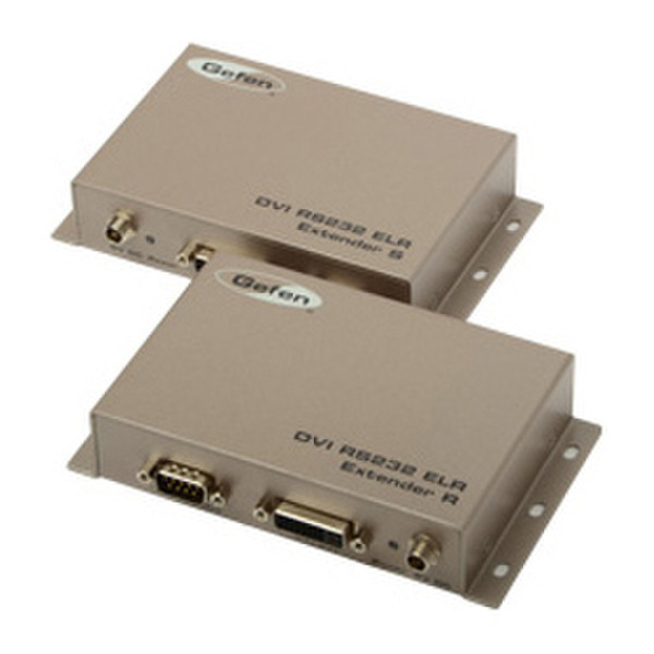 Gefen EXT-DVI-CAT5-ELR AV transmitter & receiver Brown AV extender