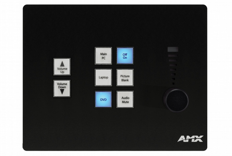 AMX CP-3008 Проводная Нажимные кнопки Черный пульт дистанционного управления