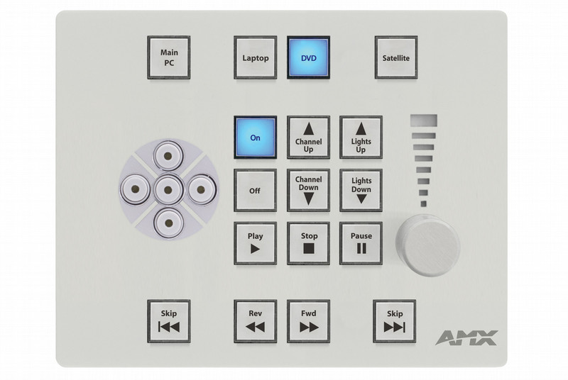 AMX CP-3017-NA Проводная Нажимные кнопки Белый пульт дистанционного управления