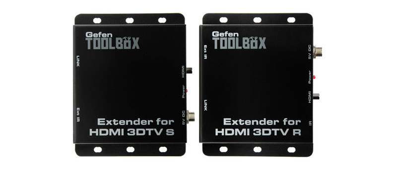 Gefen GTB-HDMI-3DTV-BLK AV transmitter & receiver Schwarz Audio-/Video-Leistungsverstärker