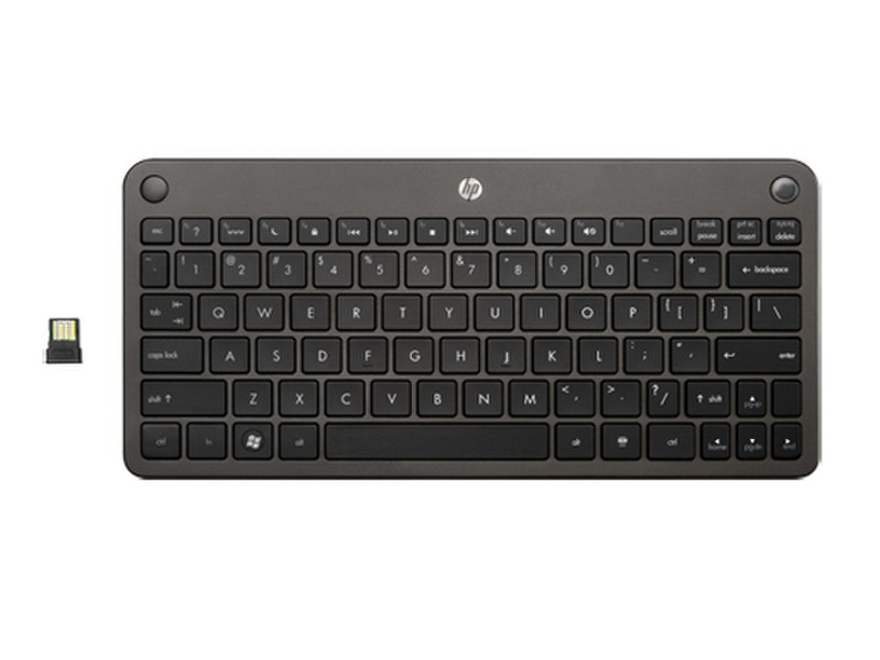 HP Wireless Mini Keyboard Беспроводной RF QWERTY Английский Черный