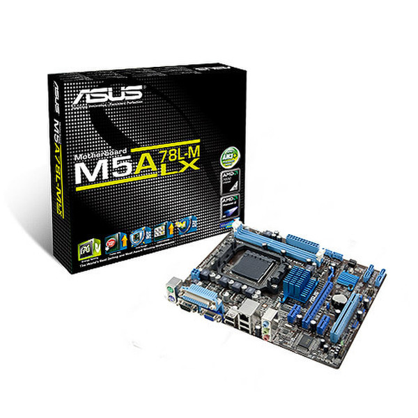 ASUS M5A78L-M LX AMD 780G Разъем AM3 Микро ATX материнская плата