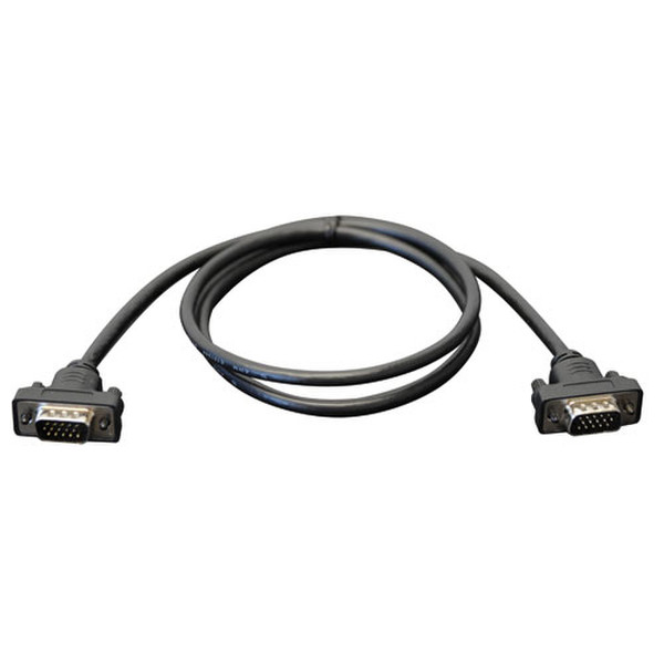 Tripp Lite Low-Profile VGA Coax Monitor Cable, High Resolution Cable with RGB Coax (HD15 M/M), 0.91 m (3-ft.)