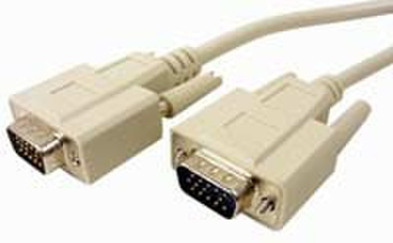 Cables Unlimited HDB15 Male to Male VGA 10 ft 3.05м VGA (D-Sub) VGA (D-Sub) Бежевый