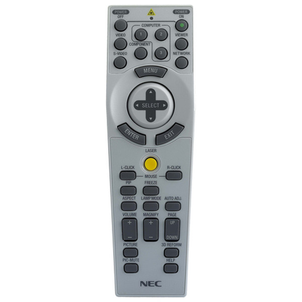 NEC RMT-PJ26 push buttons Grey remote control
