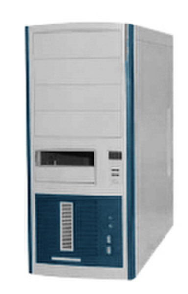 Eurocase 5440 350W PFC white/blue Midi-Tower 350W Weiß Computer-Gehäuse