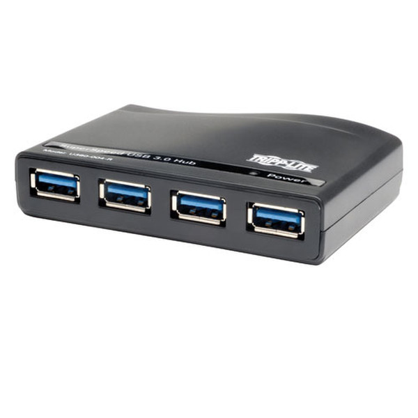 Tripp Lite 4-Port USB 3.0 5000Мбит/с Черный хаб-разветвитель