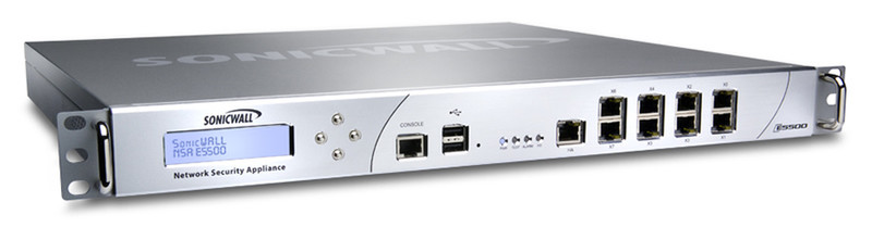 DELL SonicWALL NSA E5500 + 1 Yr CGSS 1U 3900Мбит/с аппаратный брандмауэр