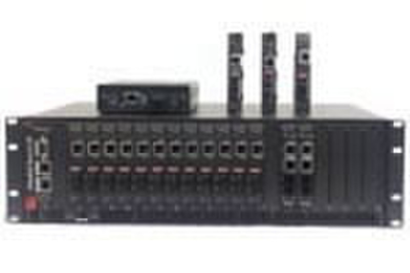 IMC Networks iMediaChassis/20-Dual-DC — 20-slot + 2x PS/300-DC Power Modules network equipment chassis