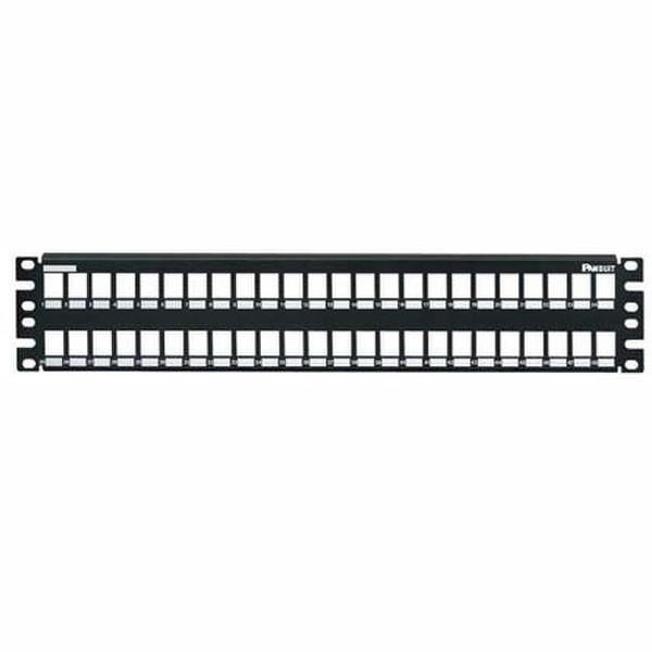 Panduit 48-port metal modular patch panel accepts all NetKey Modules 2U patch panel