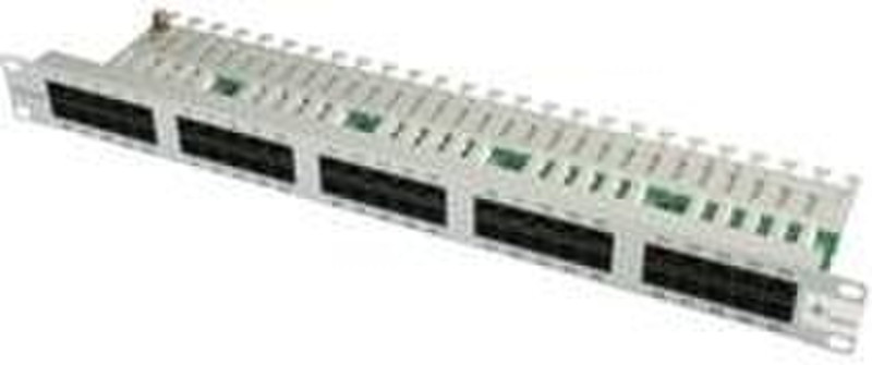 Telegärtner 50-port ISDN patch panel, Cat. 3 1U patch panel