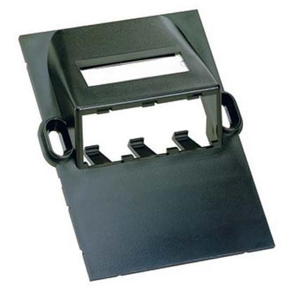 Panduit 3 port outlet for floor box, black patch panel