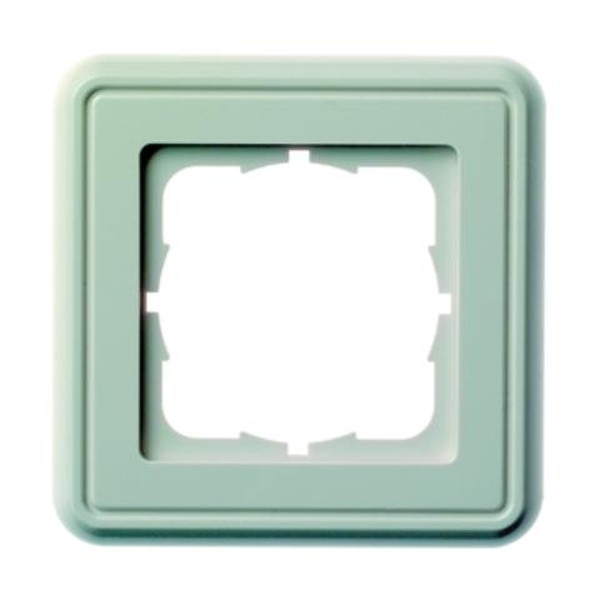 Telegärtner Cover frame 80x80 pearl white RAL 1013