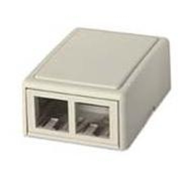 Belden MDVO Side Entry Box, 2-port, White White outlet box