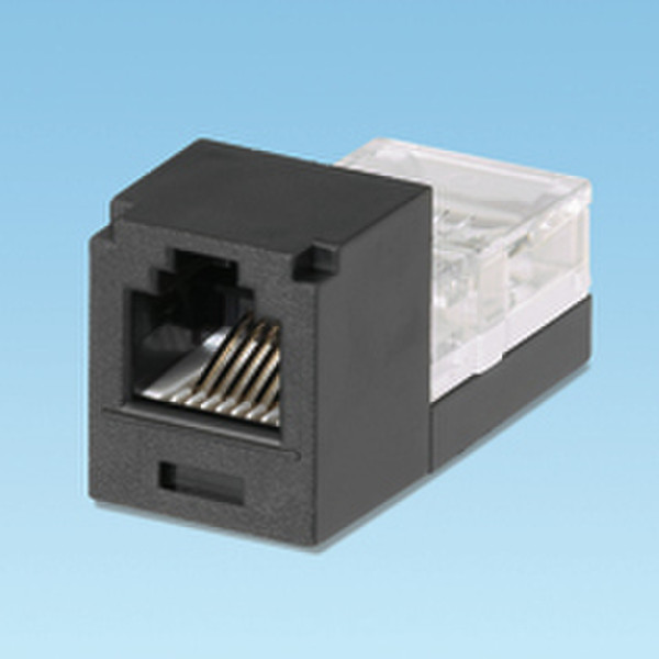 Panduit Mini-Com Mini-Jack Module, Cat 3, UTP, 6 pos 4 wire, T568A, Black RJ11 wire connector