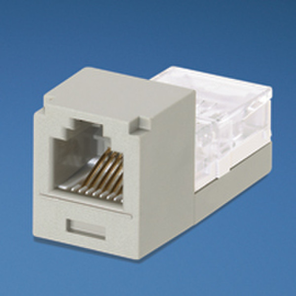 Panduit Mini-Com Mini-Jack Module, Cat 3, UTP, 6 pos 4 wire, T568A, International Gray RJ11 коннектор