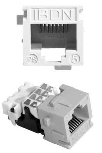 Belden EZ-MDVO PS5E Module - T568A/B coded, White Белый кабельный разъем/переходник