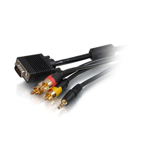 C2G 40700 10.7m VGA (D-Sub) + 3.5mm Schwarz Videokabel-Adapter