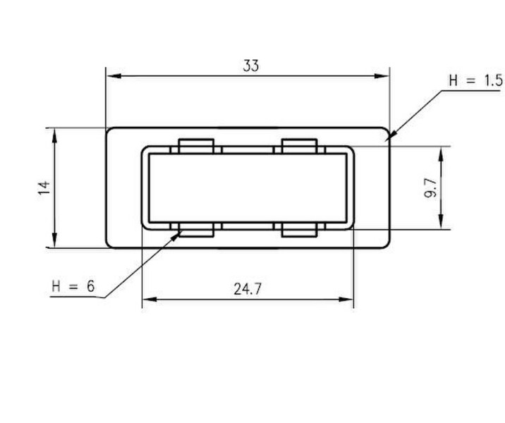 Telegärtner Cover for SC-Duplex adaptor cutout