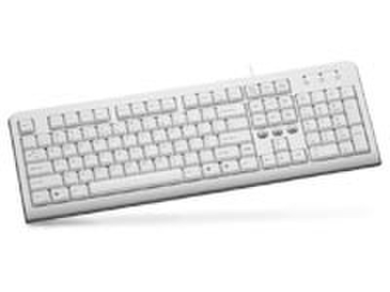 KME KB-2881 USB Keyboard USB+PS/2 QWERTY Silber Tastatur