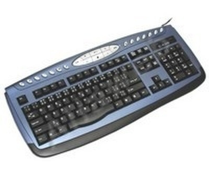 KME KM-3801 Keyboard/blue USB+PS/2 QWERTY Blue keyboard