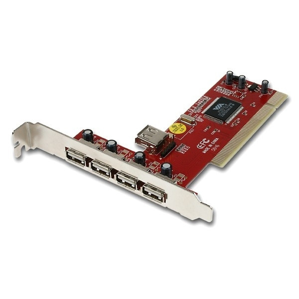 Axago PCI Card 4+1xUSB 2.0 480Мбит/с сетевая карта