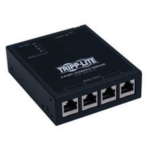 Tripp Lite 4-портовый последовательно подключенный консольный / терминальный сервер с возможностью связи по IP-протоколу