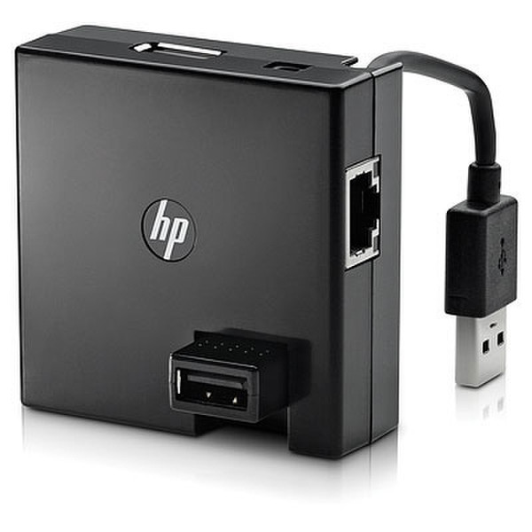 HP LAN & USB Travel Hub Black interface hub