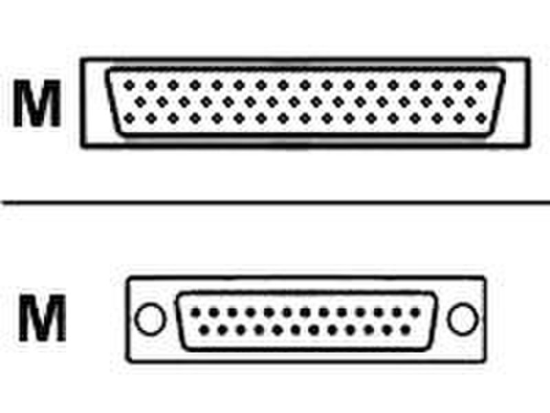 Cisco Smart Serial WIC2/T 26 Pin - RS530 D25 Male DTE Синий кабельный разъем/переходник