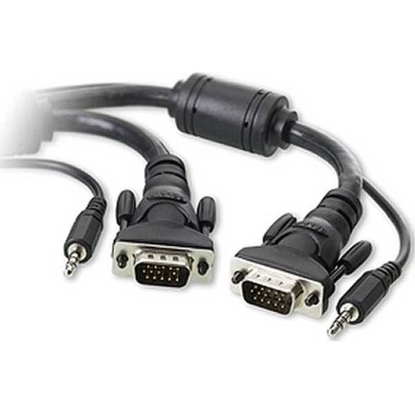 Belkin F3X1982-50 15m VGA (D-Sub) + 3.5mm VGA (D-Sub) + 3.5mm Schwarz VGA-Kabel