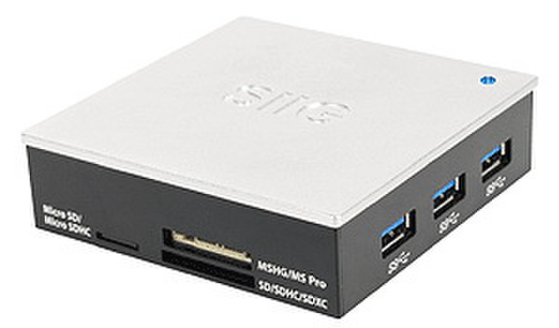 Siig JU-H60012-S1 5000Мбит/с Черный, Cеребряный хаб-разветвитель