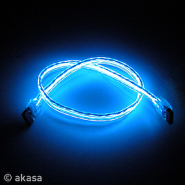 Akasa SATA 2 EL String 0.45m Blau SATA-Kabel
