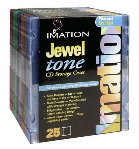 Imation Jewel Case Slimline (25) 25discs Multicolour