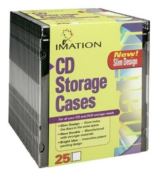 Imation Jewel Case Slimline (25) 25Disks Schwarz