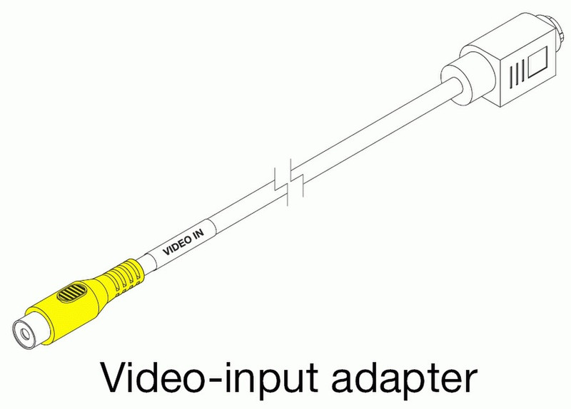 Matrox DIN8 to composite video-input adapter cable Черный кабельный разъем/переходник