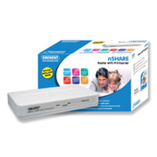 Eminent nSHARE Router with Printserver ADSL Kabelrouter