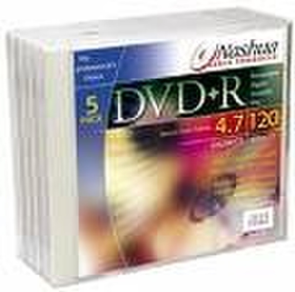 Nashua 5-pack DVD+R, slimcase 120min./4.7GB, 16x 4.7GB DVD+R 5Stück(e)