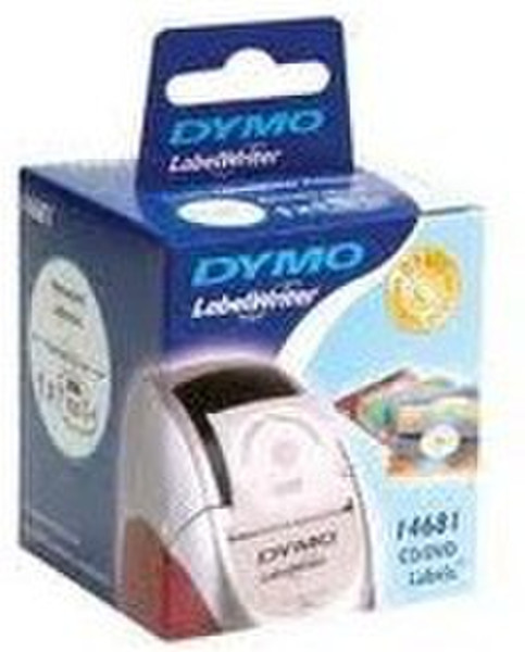 DYMO CD/DVD Labels Schwarz, Weiß 160Stück(e) selbstklebendes Etikett