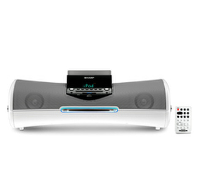 Sharp iPod Compatible Stereo with CD Player (White) Personal CD player White