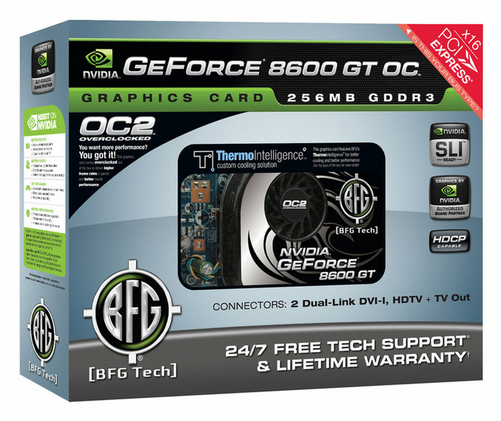 BFG Tech 8600 GTS OC2 256MB GeForce 8600 GT GDDR3