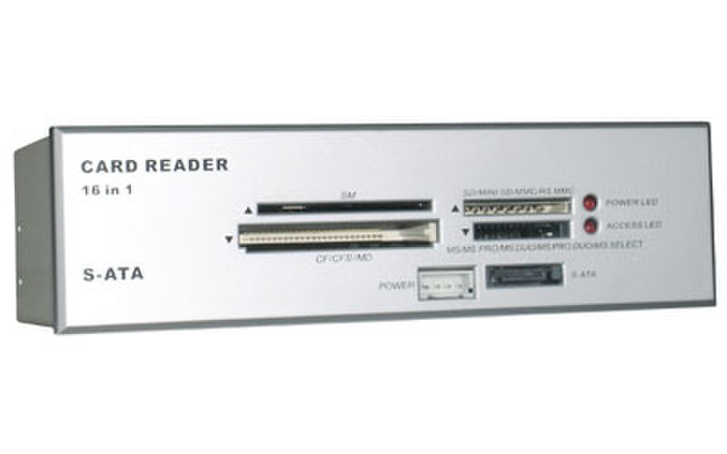 Techsolo TCR-1630, 16in1 cardreader Cеребряный устройство для чтения карт флэш-памяти