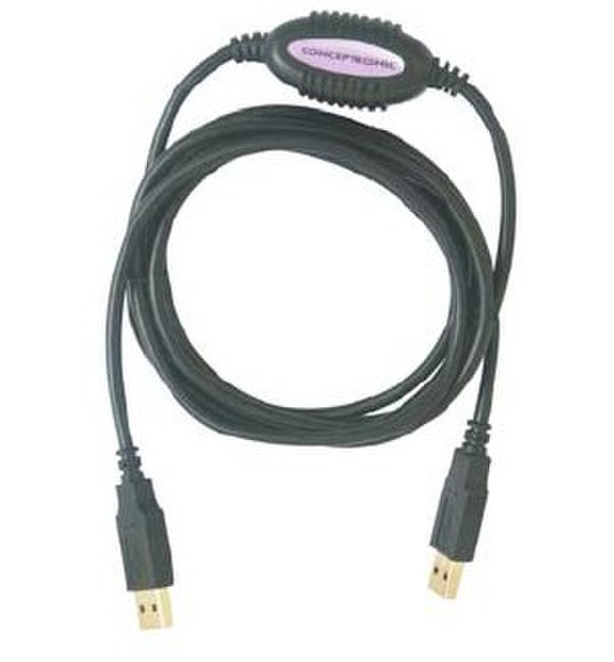 Conceptronic USB 2.0 Data copy & Network cable 2м Черный кабель USB