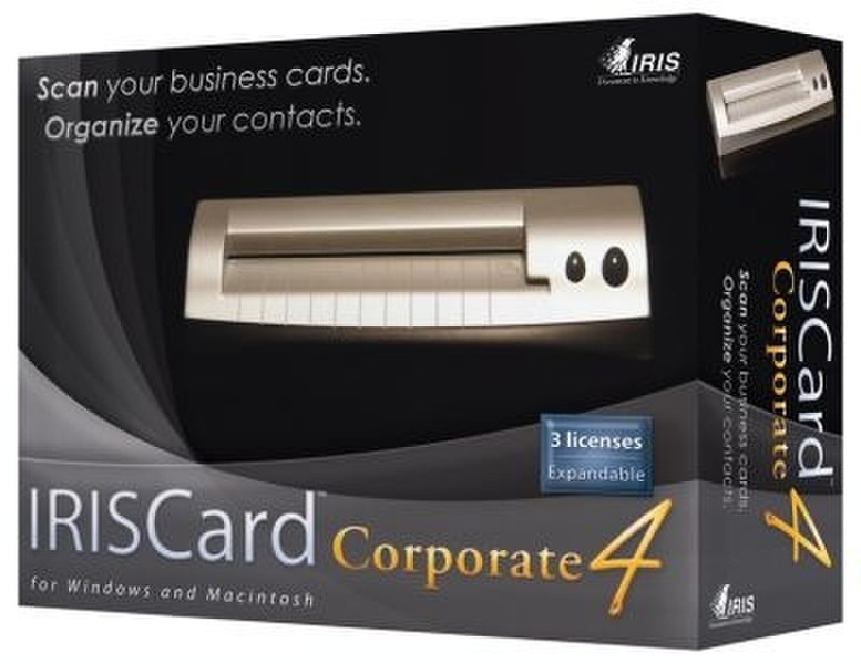 I.R.I.S. IRISCard Corporate 4 for MSCRM3.0, 3 site lic , UK