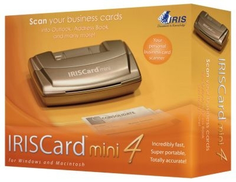 I.R.I.S. I IRISCard™ Mini 4, (SMALL BOX), UK