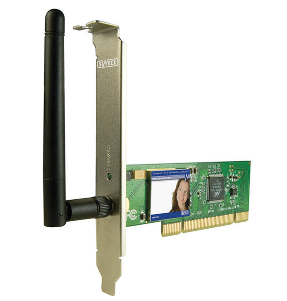 Sweex Wireless LAN PCI Card 54 Mbps Внутренний 54Мбит/с сетевая карта