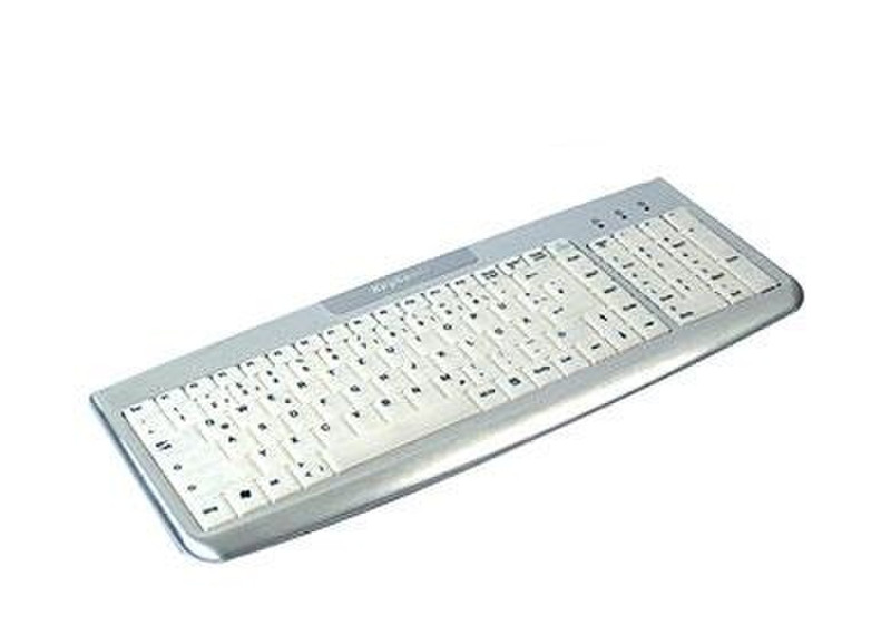 Nanopoint KeySonic Compact aluminium keyboard USB QWERTY Silver keyboard