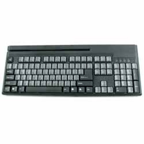 Wasp WKB1155 POS Magstripe Keyboard USB+PS/2 Schwarz Tastatur