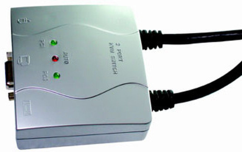 Dynamode 2-Port Pocket KVM with Cables Tastatur/Video/Maus (KVM)-Switch